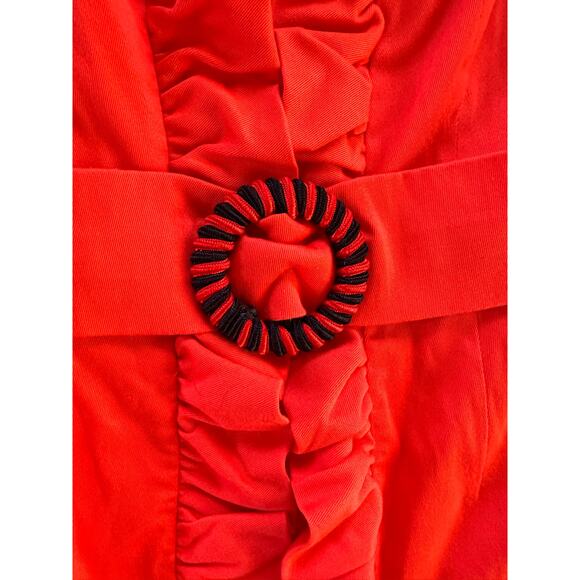 Milly of New York Ruffle Belted Dress Size 10 - Picture 3 of 7